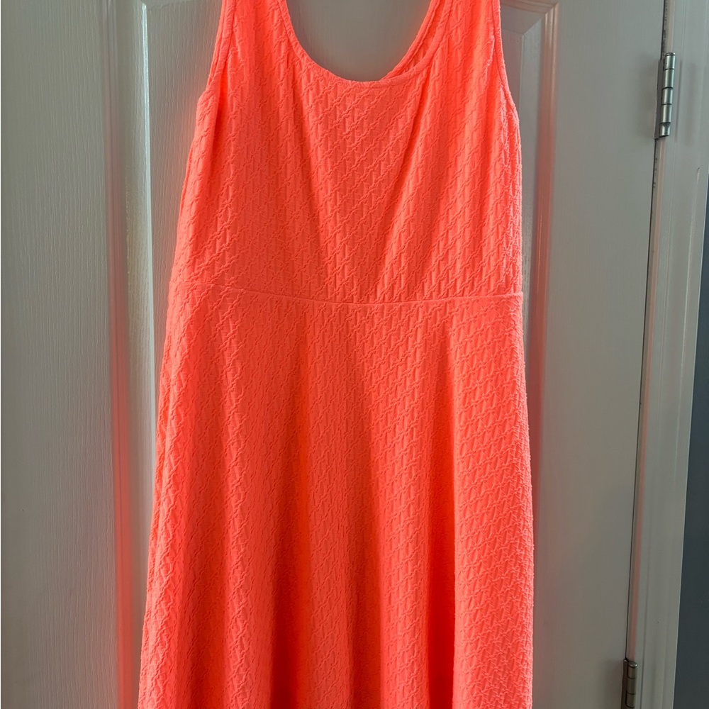 Mossimo Supply Co Orange Ribbed Scoop Neck Mini Dress